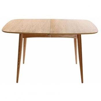 Mesa de comedor extensible en fresno natural L130-160 NORDECO