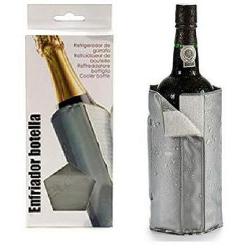 Enfriador de Botellas de Gel Gris para Champán y Vino - 0,5 x 18,5 x 30 cm