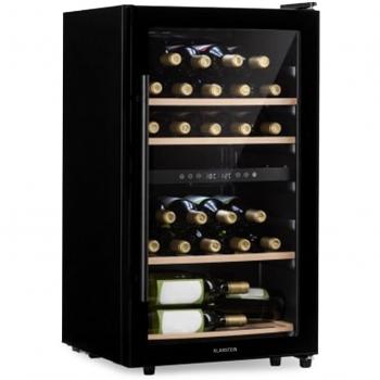 Vinoteca Klarstein Barossa 34 Duo - 34 botellas, 80 litros, 2 zonas, control táctil