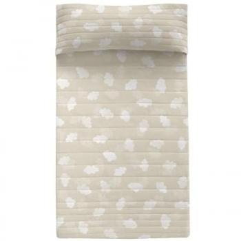 Colcha HappyFriday BASIC KIDS Beige 180 x 260 cm, 100% Algodón (Exterior), 100% Poliéster (Relleno), Calidad de 150