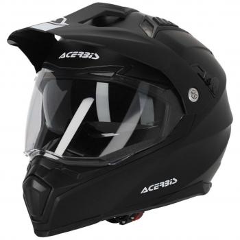Acerbis Casco Adventure Flip FS-606 Negro - Casco de motocross, modelo 2023, color negro
