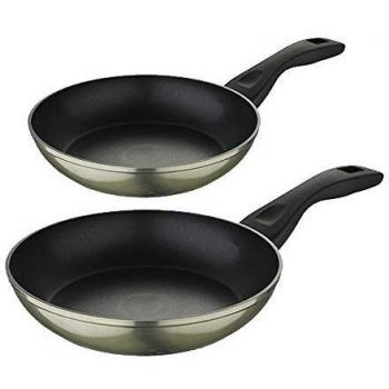 Bergner Classic Set 2pcs sartenes 22+26 Aluminio Forjado inducción Green Neon Acero Inoxidable, Verde