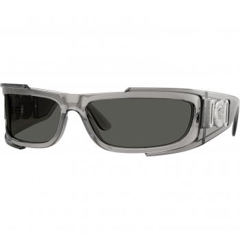 Versace VE4446 Col. 593/87 Square Grey Sunglasses with Dark Lenses, Unisex, Size: 67 MM