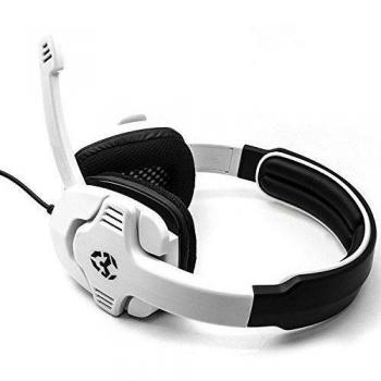 Krom Krush Zero - Auriculares de diadema cerrados con micrófono, gaming, color blanco