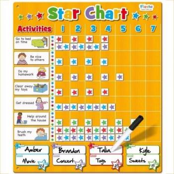 Doowell Activity Charts T-2409 - Pizarra magnética de tareas y recompensas [texto en inglés] , color/modelo surtido