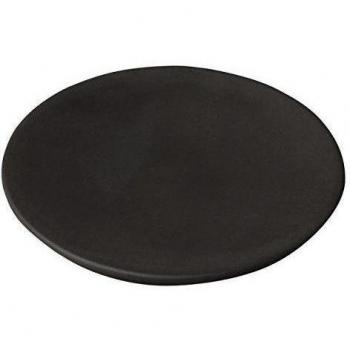 Guy Degrenne Lot DE 6 ASSIETTES COUVERCLE COCOTTE Gourmet Noir Carbone, Grès, Negro, 12,5 x 12,5 x 1,10 cm