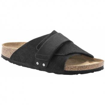 Birkenstock Kyoto Women's Black Nubuck Sliders Size 7 US