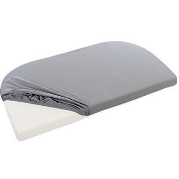 Babybay sábana bajera ajustable Jersey Deluxe para el modelo Original, gris, 81 x 43 cm