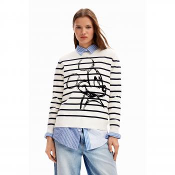 Desigual - Jersey de mujer rayas Mickey Mouse
