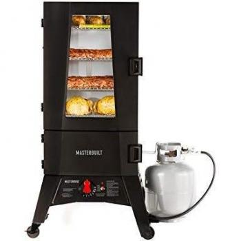 Masterbuilt MB20051316 Propane Smoker with Thermostat Control, 40 inch, Black