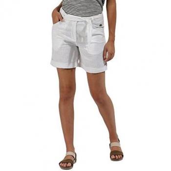 Regatta Samarah - Pantalones Cortos para Mujer, Mujer, Pantalones Cortos, RWJ200 90010L, Blanco, 38