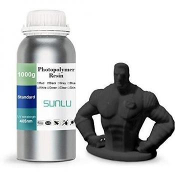 SUNLU 3D Printer Rapid Resin LCD UV-Curing Resin 405nm Standard Photopolymer Resin for LCD 3D Printing 1000 gram, Black