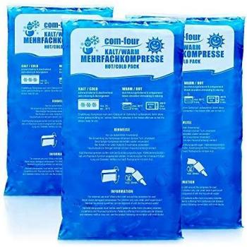 com-four® 3X Compresa del Gel instantanea - Compresas frías y Calientes - Bolsa de Gel Calor instantaneo - Apto para microondas del Gel Frio