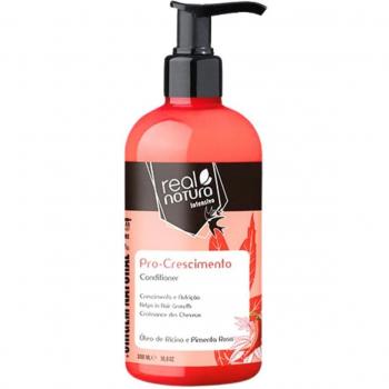 Real Natura Champú Pro-Crecimiento Sin Sal con Aceite de Ricino y Pimienta Rosa 500ml