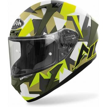 Airoh Casco Integral Valor Army Amarillo, Blanco, Negro, Dorado Adulto con diseño militar en colores amarillo, blanco, negro y dorado