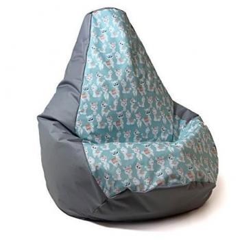 Bolso Puff Pera Estampado Gris-Lama 105 x 80 cm