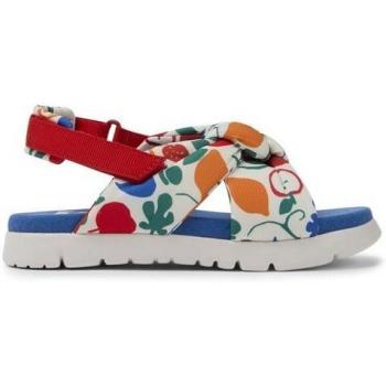 CAMPER Oruga - Sandals for Girls - White, Red, Blue, size 27, Cotton fabric; CAMPER Oruga - Sandals for Girls - White, Red, Blue, size 9.5, Cotton fabric