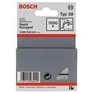 Bosch 2 609 200 241 - Grapa de alambre fino tipo 59-10,6 x 0,72 x 10 mm