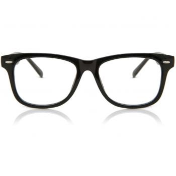 Square Full Rim Plastic Kids' Prescription Glasses - Black Size 45 - Blue Light Block Available - Free Lenses - SmartBuy Kids