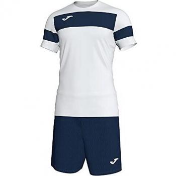 Joma Academy ll Conjunto de Fútbol, Niños, Blanco-Marino, 6XS-5XS