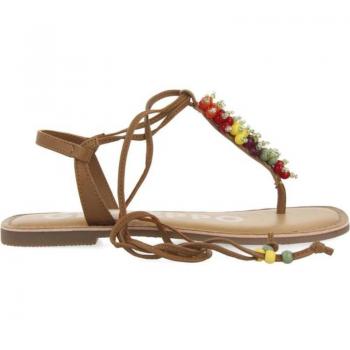 Gioseppo Sandalias de Cuero para Mujer con Adornos Multicolor en Piel Curtida, Modelo 65610 BRIOSCO
