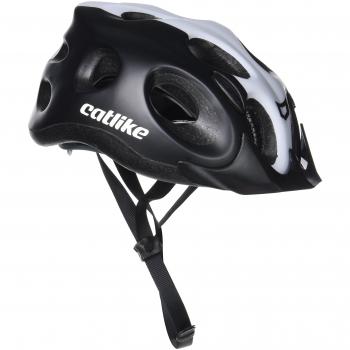 Catlike Tiko Casco de Ciclismo, Unisex Adulto, Negro/Blanco, M/55-61 cm