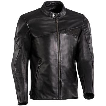 Ixon Chaqueta de Moto Cranky Negra - Chaqueta de cuero para motocicleta, color negro, talla L