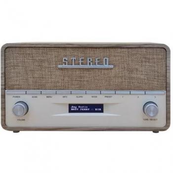 Denver DAB-36LW Radio Portátil Digital Marrón y Blanco