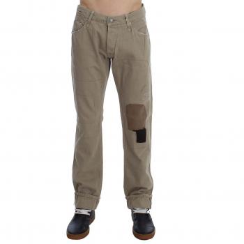 Beige Cotton Patchwork Jeans - ACHT W34