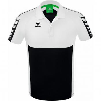 Erima Six Wings Short Sleeve Polo Shirt - Unisex - Black/Pink