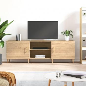 Soporte para TV de madera multicapa roble Sonoma 150x30x50 cm