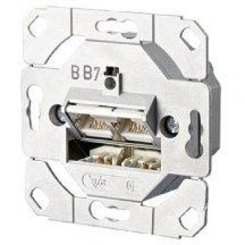 Toma de Red Cat.6A E-DAT 2 Puertos RJ45 UP0 - Metz Connect 130C381200-I