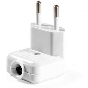 FAMATEL - Clavija trasmueble | 10A-250V | Salida Lateral | Blanco
