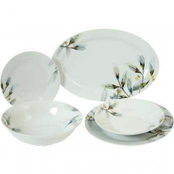 PAME 06271 - Vajilla de porcelana, 20 piezas, 36 x 25 cm