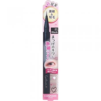 Canmake Slim Liquid Eyeliner 01 Black - Fine Tip Waterproof Eyeliner