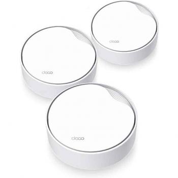 TP-Link Deco X50-PoE AX3000 Dual Band Mesh Wi-Fi 6 System with Power over Ethernet (PoE), 2.5G LAN, OFDMA, MU-MIMO, HomeShield, 3-Pack