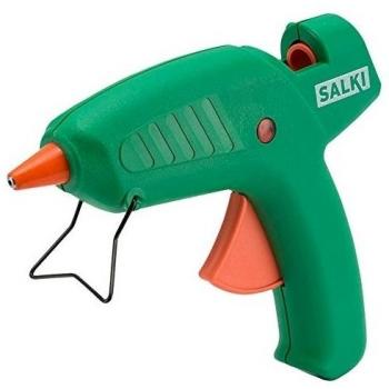 salki 8501050.0 Pistola Encoladora de Silicona Caliente Ideal para Creatividades y Bricolaje, 70 W, 240 V, Verde