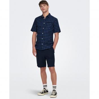 ONLY & SONS - Pantalón bermuda de hombre de lino
