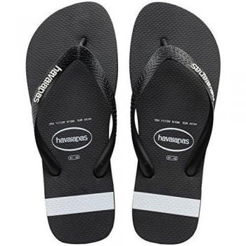Havaianas Top Stripes Logo - Chanclas para hombre, color black /white 0133, talla 41/42 EU