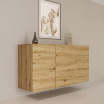 Aparador de pared 3 puertas estratificado beige DALLYN