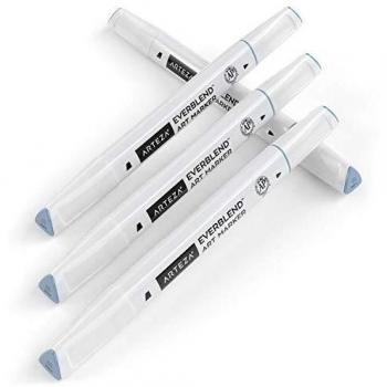 Arteza EverBlend rotuladores mezcladores color Azul Océano A255 | Juego de 4 | Rotuladores de alcohol con doble punta