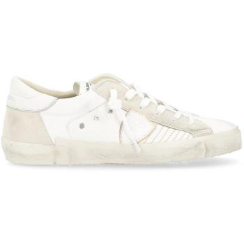 Philippe Model Men's Vintage Distressed White Sneakers Size 8 US