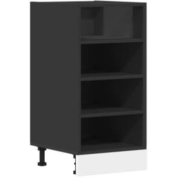 Armario inferior negro 40x44,5x81,5 cm de madera aglomerada