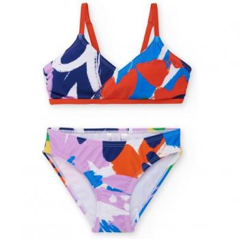 Bikini de niña Tuc Tuc Rockin The Jungle estampado con tirantes ajustables