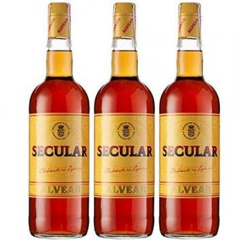 Alvear Brandy Secular - 3 botellas x 1000 ml - Total: 3000 ml