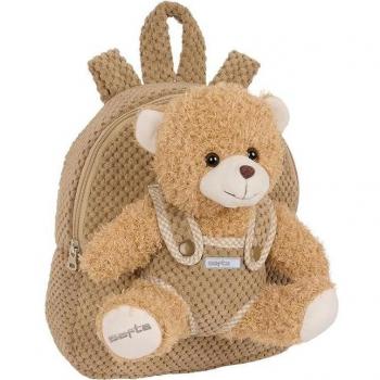 Mochila Preescolar Safta Osito Galleta Marrón