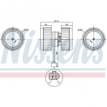 Ventilador habitáculo NISSENS 87238 - Interior blower, compatible con múltiples vehículos, alta eficiencia en el flujo de aire, fácil instalación, diseño duradero y fiable