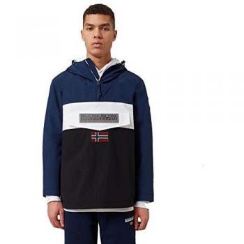 Napapijri Rainforest Summer Colorblock - Chaqueta para Hombre Negro XS