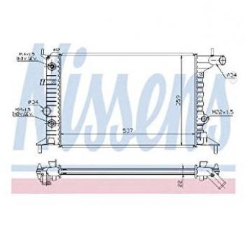 Radiador de refrigeración del motor NISSENS 630691, tipo: radiador, características: compatible con sistemas de refrigeración de motores, alta eficiencia en la disipación de calor, fabricado con materiales duraderos y resistentes a la corros