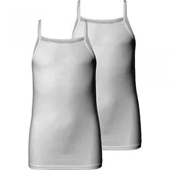 NAME IT Nkfstrap Top 2p Solid Noos Camiseta sin Mangas, Blanco